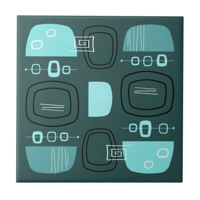 Carreau Bowles et pierres modernes du milieu du siècle Tur (Devant)