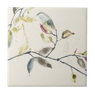 Carreau Branche feuille aquarelle