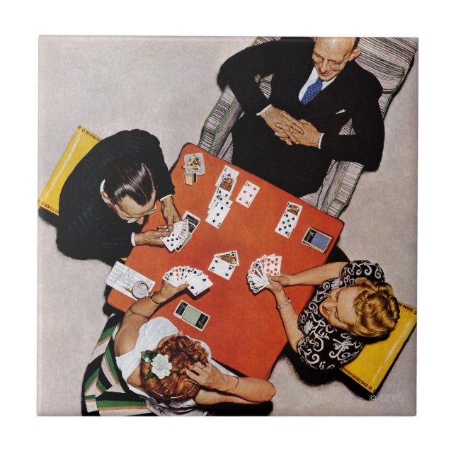 Carreau Bridge Game par Norman Rockwell (Devant)