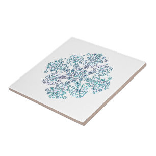 Carreau Broderie folklorique Mandala