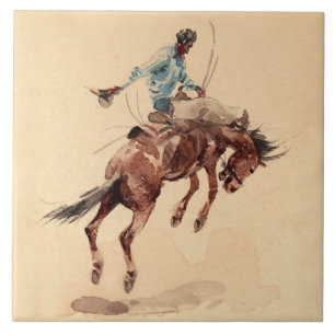 Carreau Bronc Rider 2 par Edward Borein