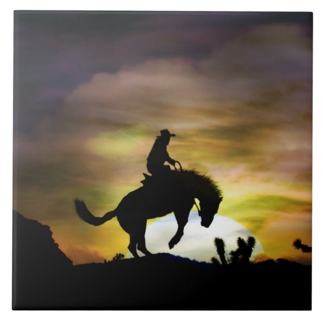 Carreau Bronc Rider et Bucking Horse (Devant)