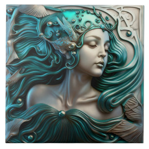 Carreau Bronze 3D, effet Mermaid en céramique