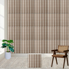 Carreau Brown et blanc À damiers En vichy Motif