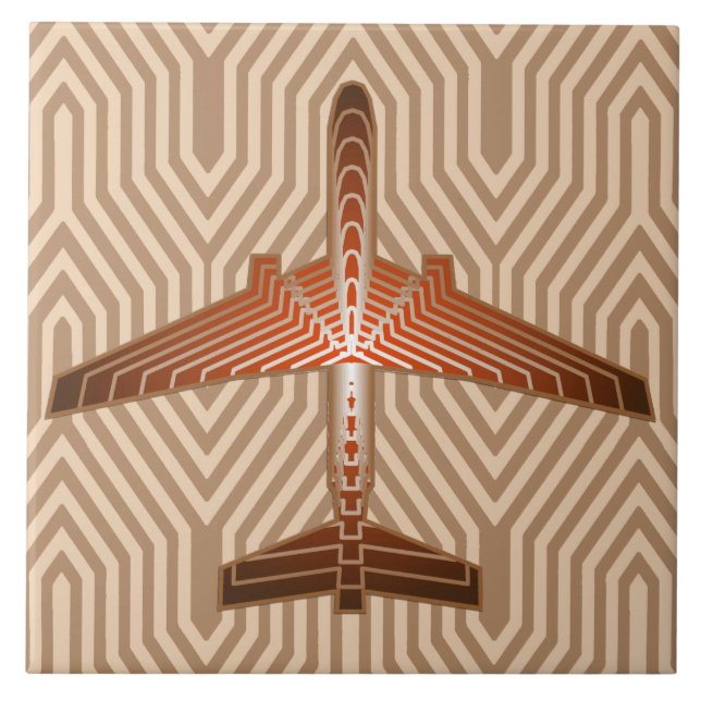 Carreau Brun d'avion, de bronze, d'or et de rouille d'art (Devant)