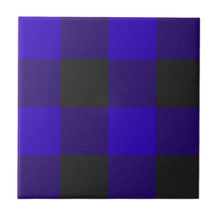 Carreau Buffalo Plaid Royal Blue Tartan Plaid Motif