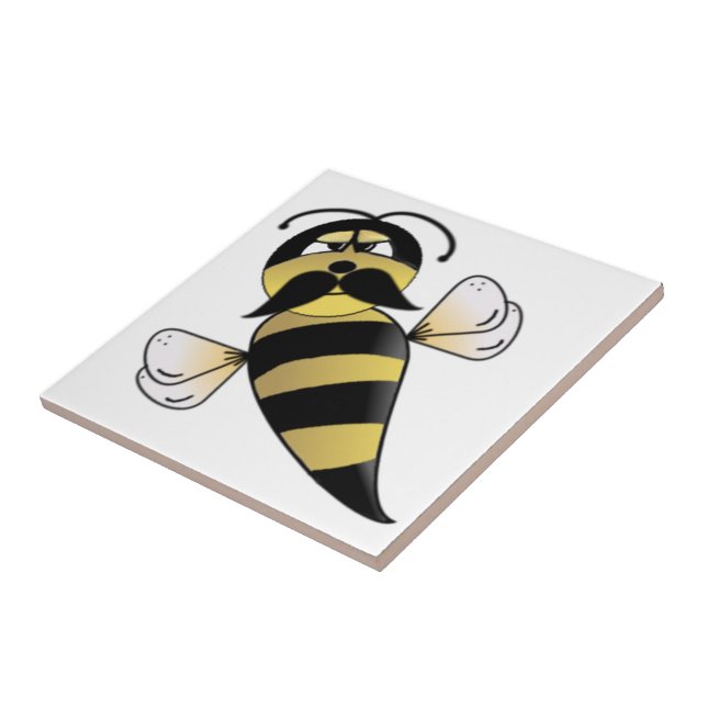 Carreau Bumble Bee with Mustache (Côté)