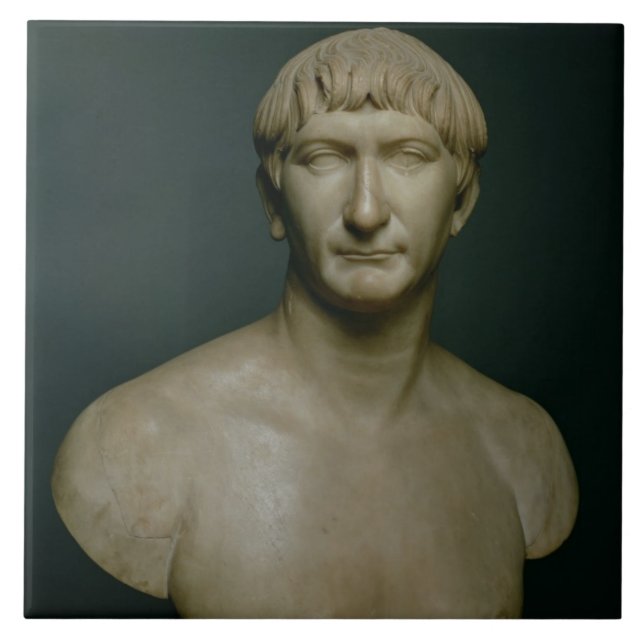 Carreau Buste de portrait d'empereur Trajan (53-117 (Devant)
