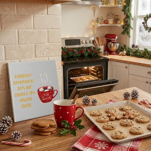 Carreau Cacao chaud amusant & fête de Noël festive de Noël