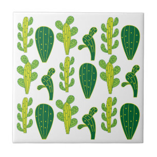 Carreau Cactus Cactus Cactus Succulents Motif