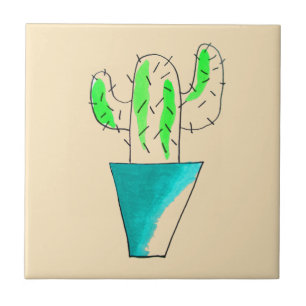 Carreau Cactus mexicain art saguaro mignon