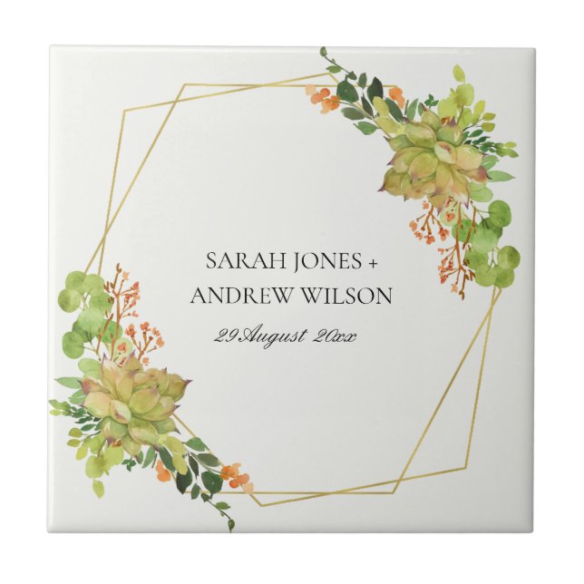 CARREAU CACTUS SUCCULENT COULEUR D'EAU FLORALE CACTUS ENRE (Devant)