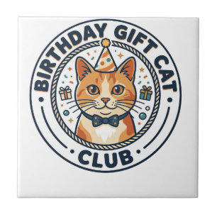 Carreau Cadeau d'anniversaire Chat Amateur de Chat - Cadea