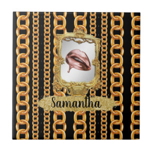 Carreau Cadeau d'anniversaire personnalisé pour femme, ami