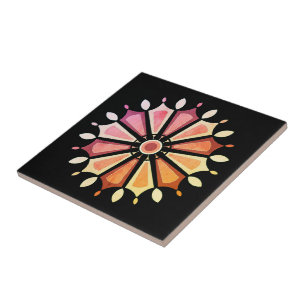 CARREAU CADEAU D'ART FLEURI COLORÉ FILLE MÈRE PATRONNE 202