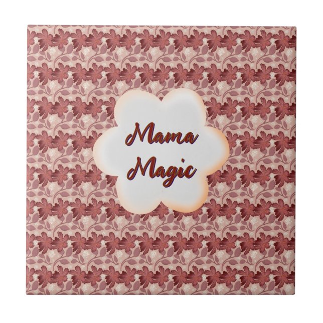 Carreau Cadeau floral personnalisé et sur mesure pour la f (Devant)
