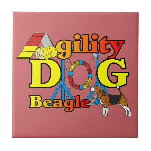 Carreau Cadeaux d'agilité beagle (Devant)