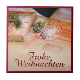 Carreau Cadeaux de fête comme motif de Noël