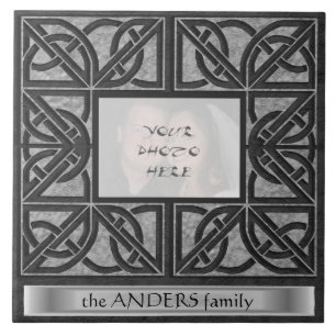 Carreau Cadre photo "Celtic Grey Stone" avec Tuile de mess