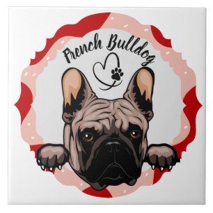 Carreau Cadre photo motif customisé Bulldog