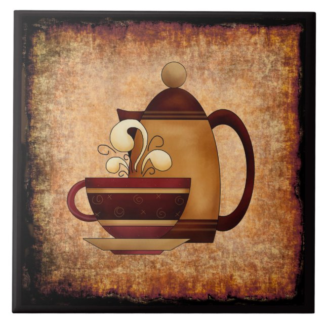 Carreau Cafetière & Coupe Céramique Carrelage de cuisine (Devant)