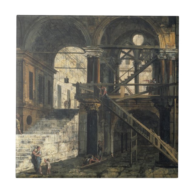 Carreau Cage d'escalier dans une Chambre de la (Devant)