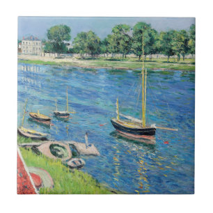 Carreau Caillebotte - Seine à Argenteuil, Bateaux à l'ancr