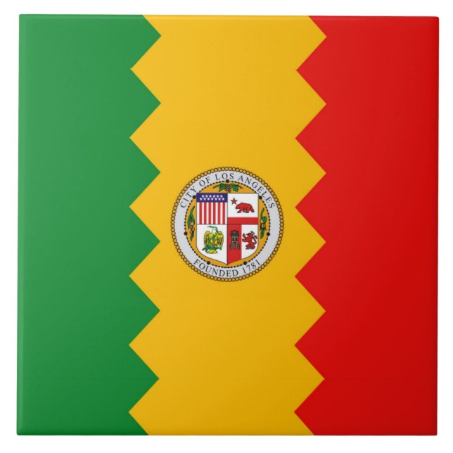 Carreau California State, Los Angeles Flag Tile (Devant)