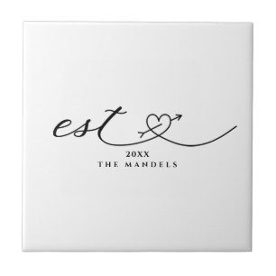 Carreau Calligraphie moderne personnalisée