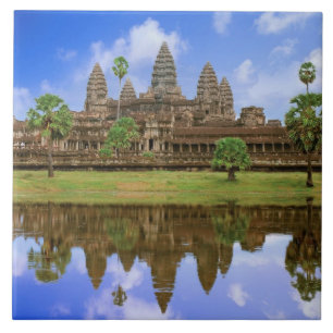 Carreau Cambodge, Kampuchea, temple d'Angkor Wat.