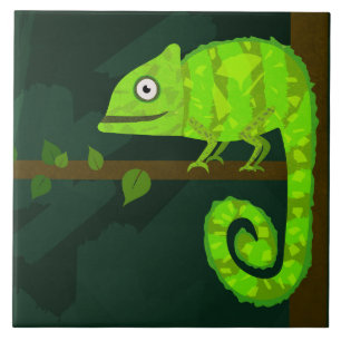 Carreau Caméléon mignon vert