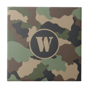 Carreau Camouflage Bois Camo Kaki Tan Noir Monogramme