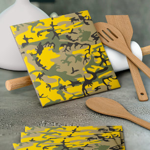 Carreau Camouflage jaune et vert, Militaire, Armée