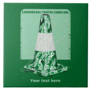 Carreau Camouflage rd cône drôle de cône de circulation