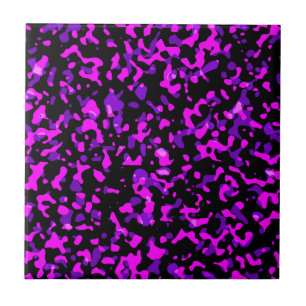 Carreau Camouflage Rose et Violet Moderne Lumineux Tendanc