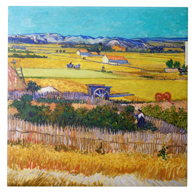 Carreau Campagne d'automne, Van Gogh (Devant)