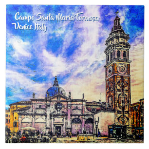 Carreau Campo Père Noël Maria Formosa Venise Italie Cér