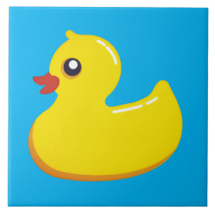 Carreau canard en caoutchouc jaune