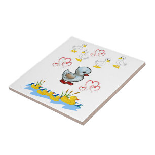 Carreau Canard en céramique