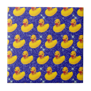 Carreau Canards en caoutchouc drôles Ferme de caneton jaun