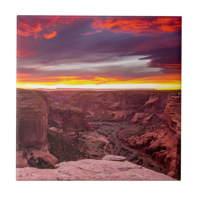 Carreau Canyon de Chelly, coucher de soleil, Arizona (Devant)