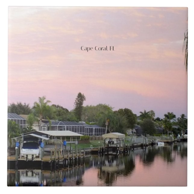 Carreau Cape Coral, canal de Floride (Devant)