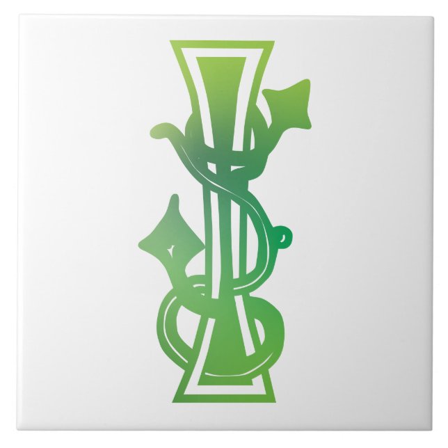 Carreau Capitale décorative botanique médiévale I (Devant)