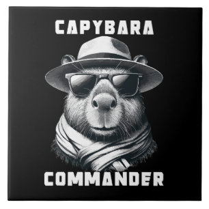 Carreau Capybara Avec Lunettes De Soleil Capy Commandant