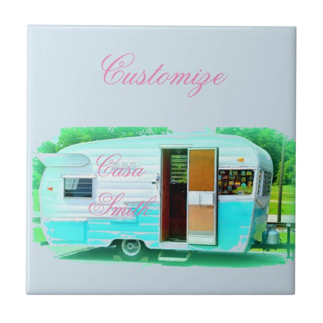 Carreau caravane vintage classique (Devant)