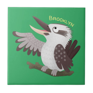 Carreau Caricature de kookaburra drôle et drôle
