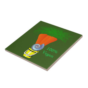 Carreau Carottes en céramique, 100% Vegan Green