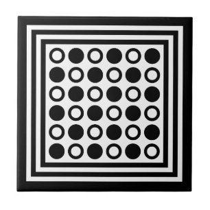 Carreau Carré géométrique rétro et Motif de points