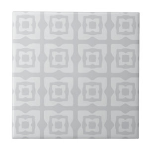 Carreau Carré moderne du Moyen-siècle Motif gris clair