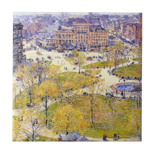 Carreau Carré syndical au printemps par Frederick Childe H (Devant)